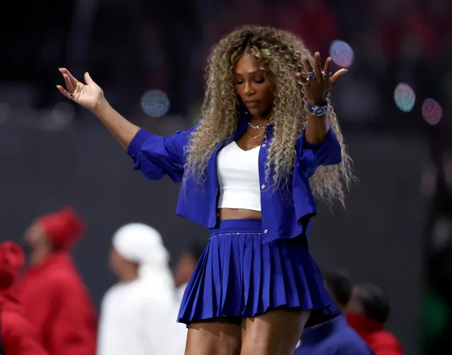 Serena Williams dancing during Kendrick Lamar's "Not Like Us" song.