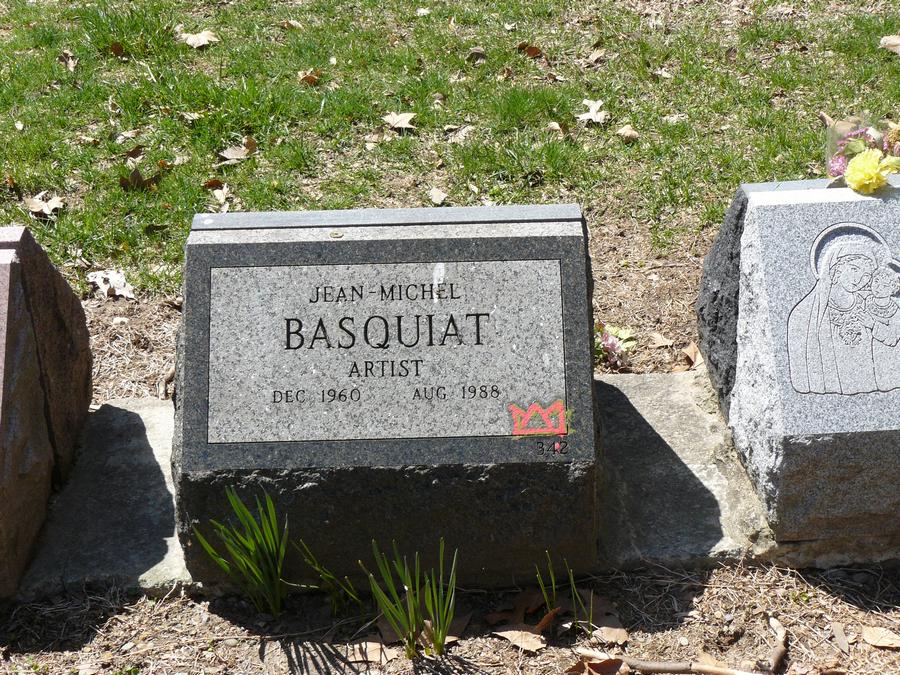 Basquiat's grave. | https://androom.home.xs4all.nl/biography/i007861.htm