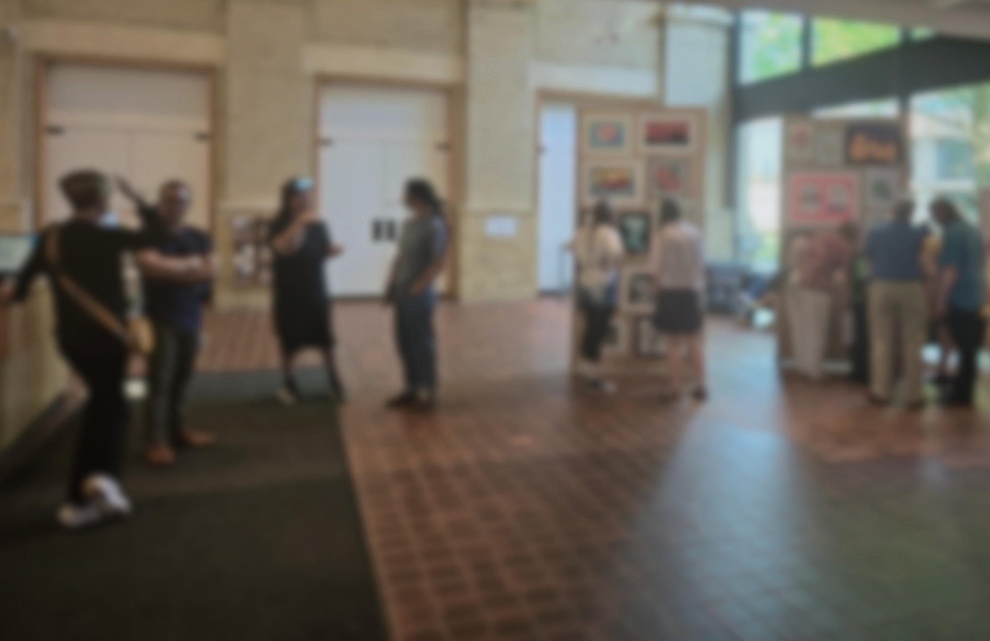 Inside the gallery entrance.