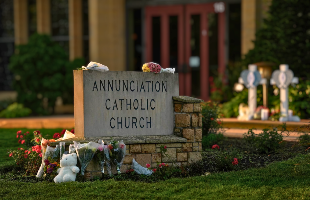 Annunciation Catholic Church & School Shooting | Image source: Abbie Parr/AP | Thumbnail edited on Canva
