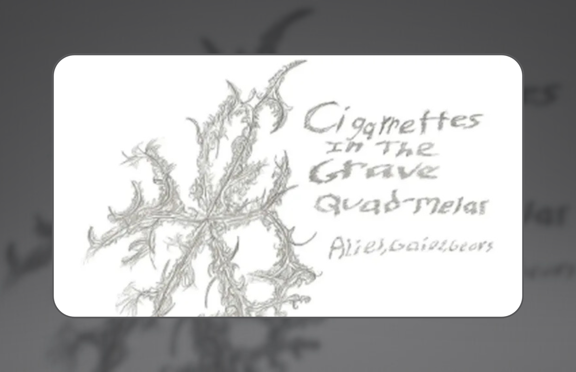 All About Cigarettes in the Grave! | Thumbnail edited on Canva | Cigarettes in the Grave Official Logo.