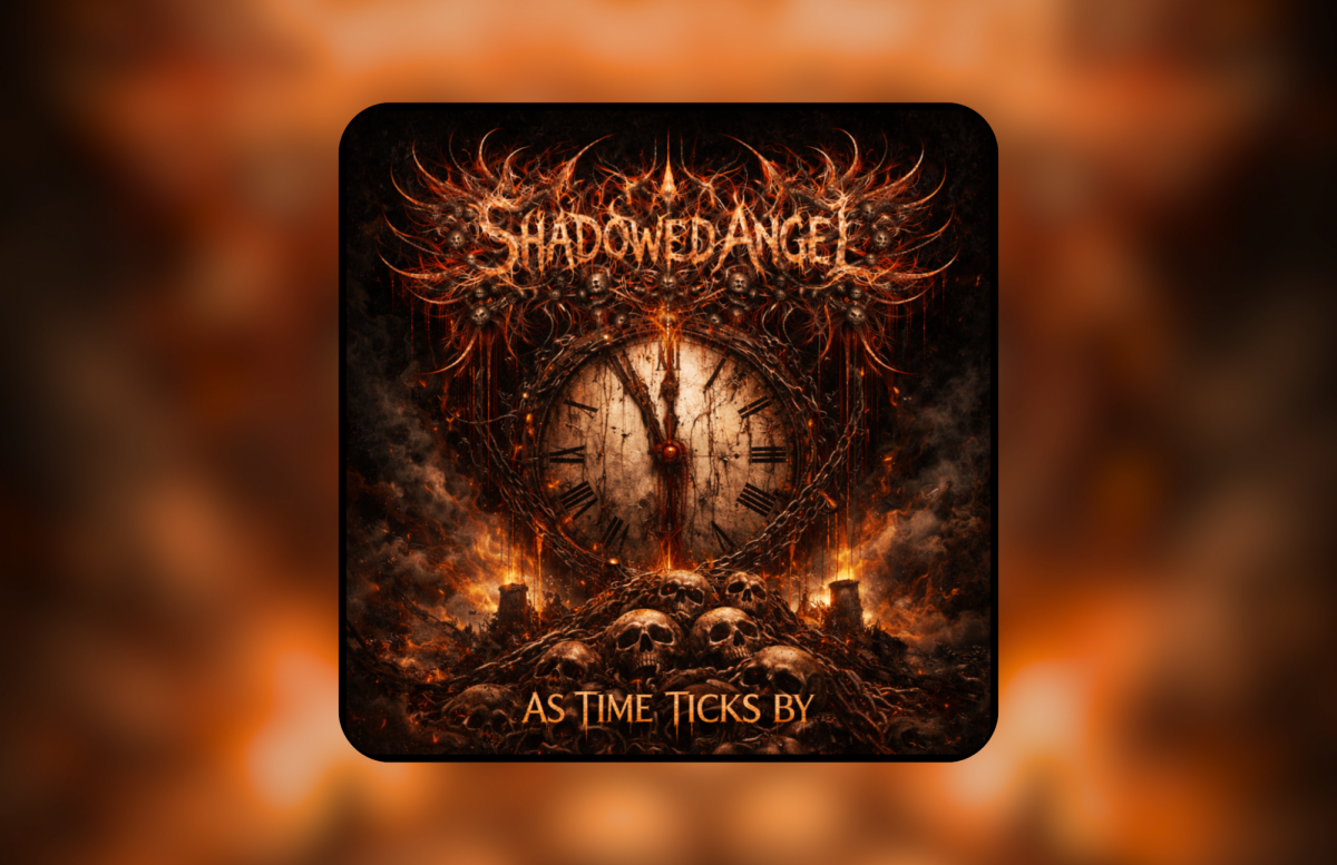 SHADØWED ANGEL's Latest Album Release! | SHADØWED ANGEL's AS TIME TICKS BY Album Cover | Thumbnail edited on Canva.