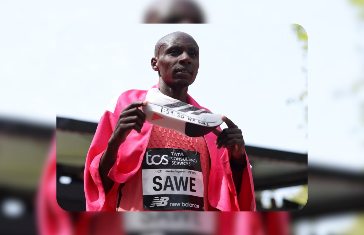 Sabastian Sawe—First Athelete to Run Marathon in Under 2 Hours | Thumbnail edited on Canva | Alex Davidson/Getty Images